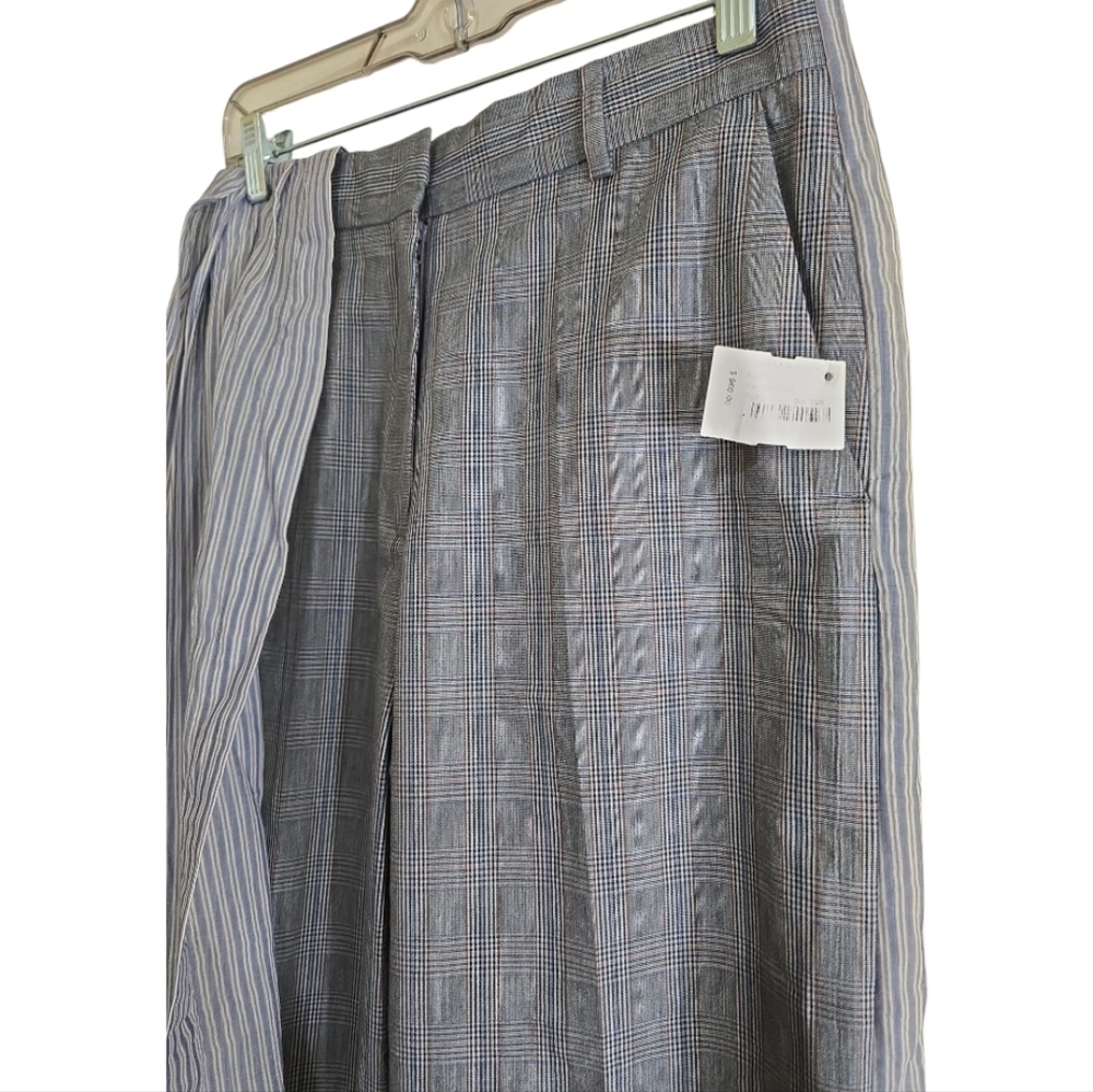 NWT Dries Van Noten Plaid Wool Trousers W/ Cotton Skirting Avante Guard 36 US 4 - Picture 6 of 11